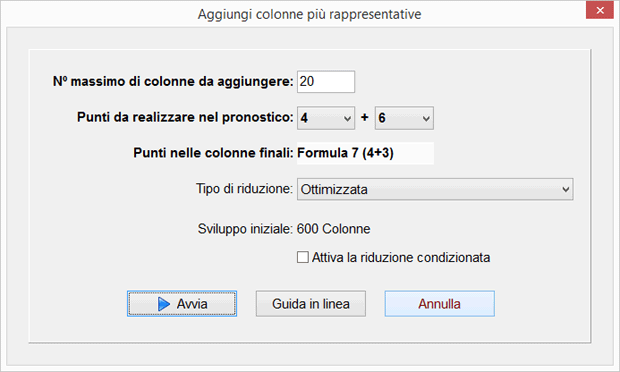 Riduzione a garanzia di Totofortuna Calcio